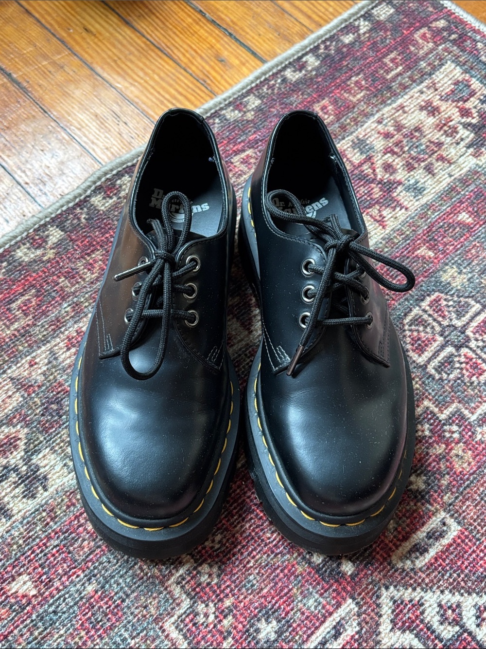 Dr. Martens Black Leather 1461 Platform Oxfords